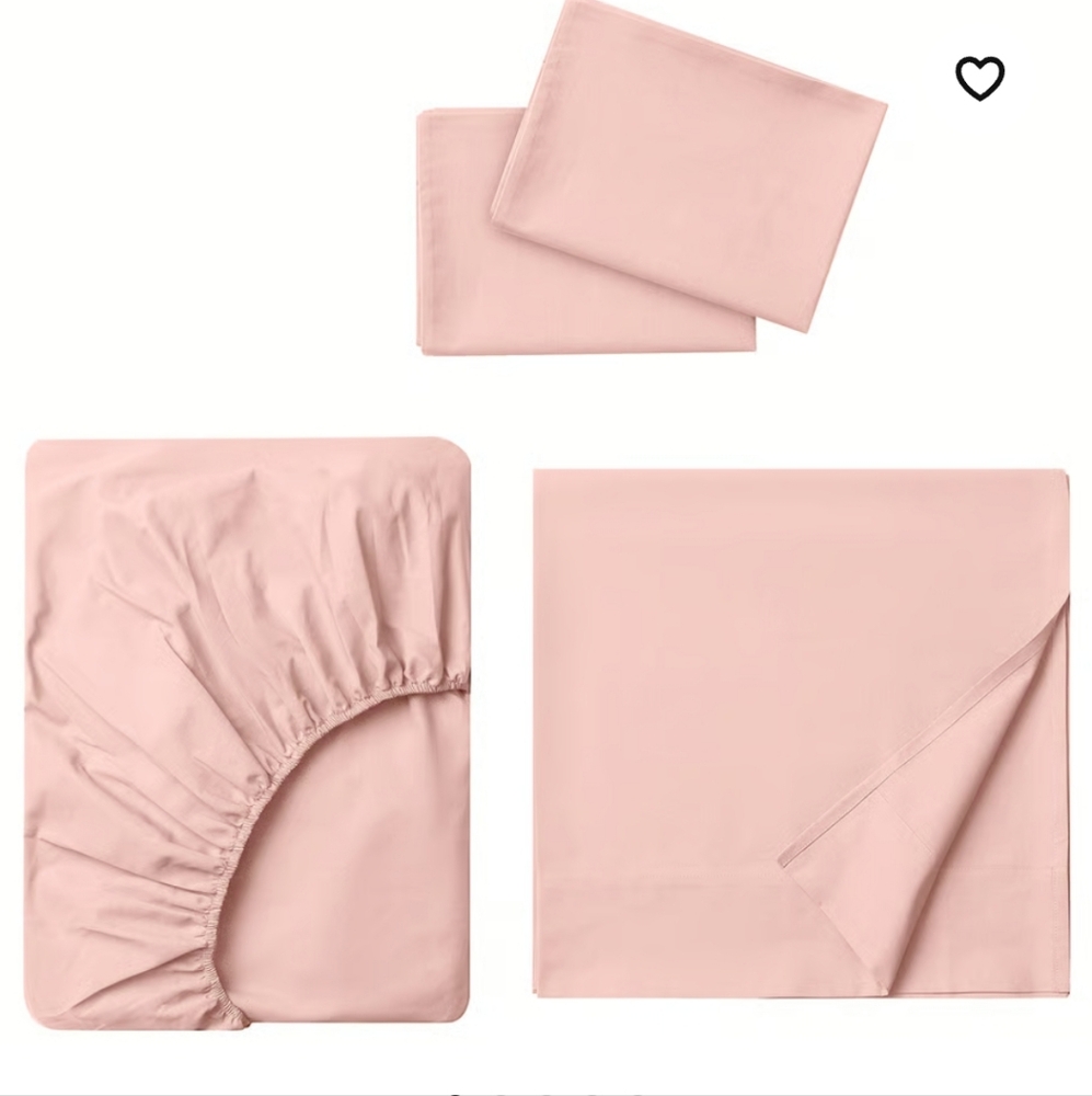 Ikea Light Pink Sheet Set